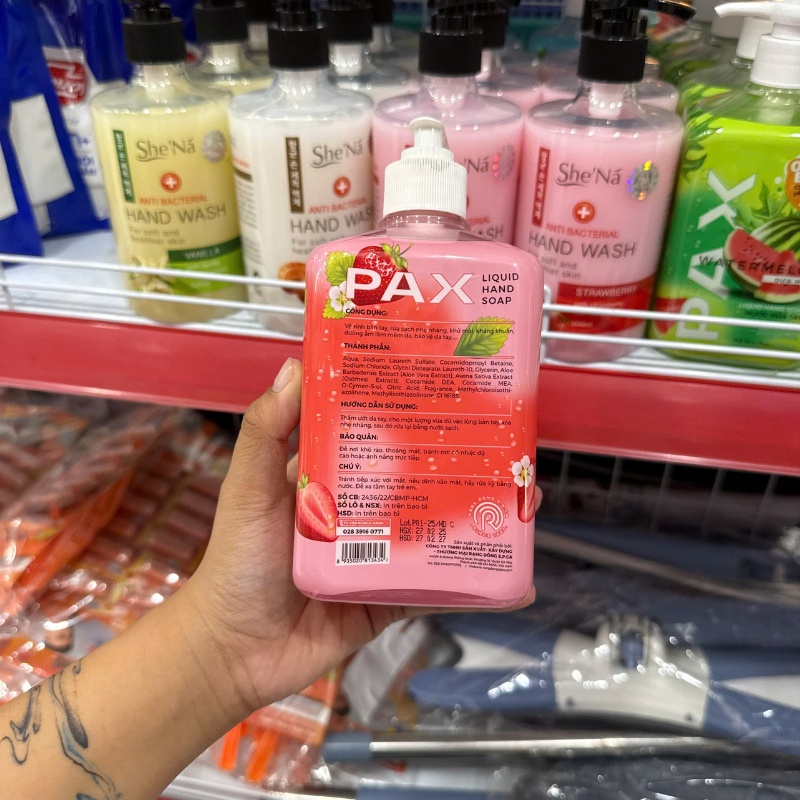 Nước Rửa Tay PAX Hương Dâu 600ml