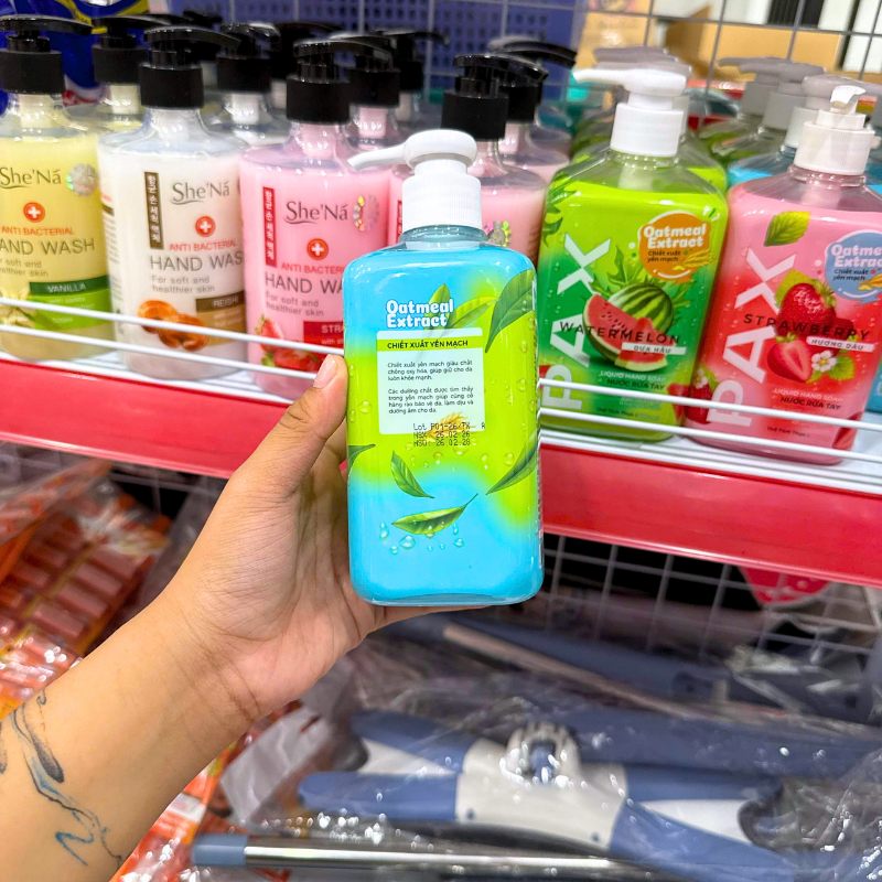 Mặt sau phụ thể hiện thông tin chiết xuất yến mạch