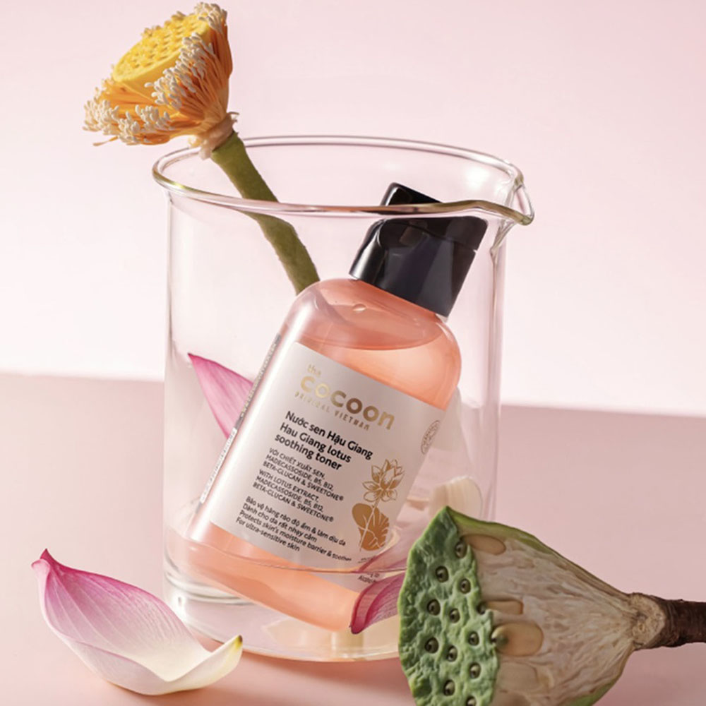 Nước Sen Hậu Giang Cocoon 50ml Thuần Chay Chai Mini