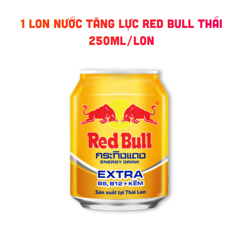Nước Tăng Lực Red Bull Extra B6 B12 Zinc Thái Lan 250ml