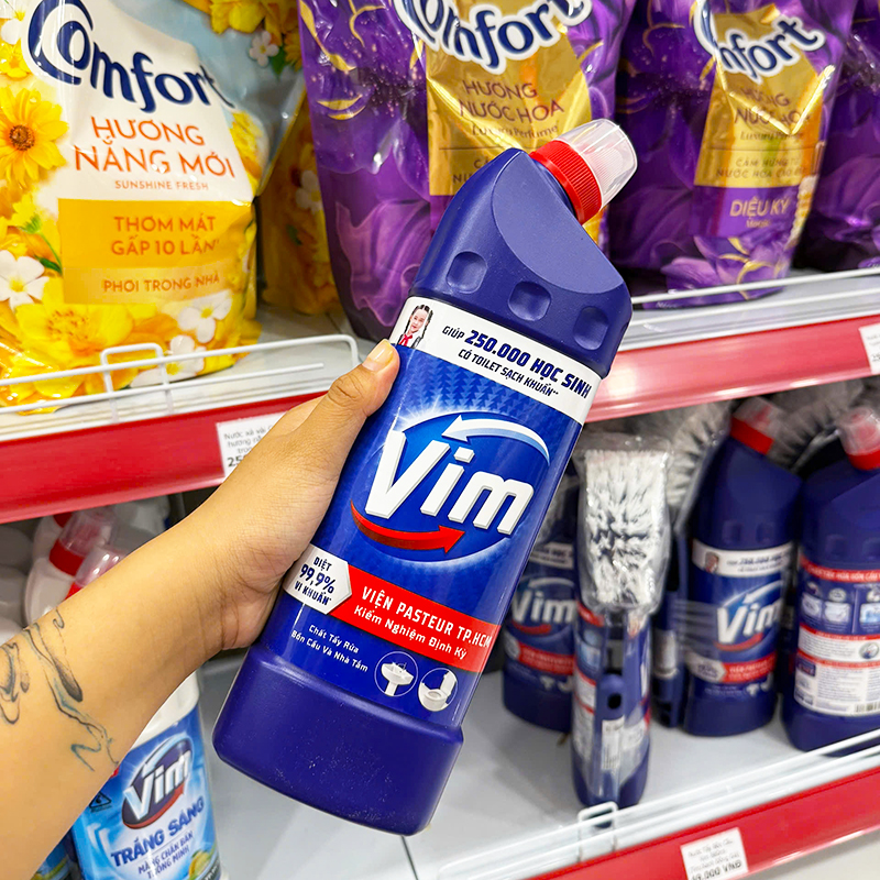Nước Tẩy Bồn Cầu & Nhà Tắm Vim 880ml