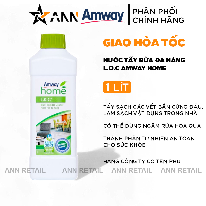 Mặt trước chai sản phẩm dung tích 1 lít