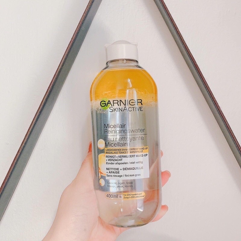 Nước Tẩy Trang Garnier Màu Vàng Micellar Cleansing Water in Oil All-in-1 400ml