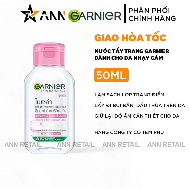 Hình ảnh mặt trước chai 50ml với nắp hồng đặc trưng