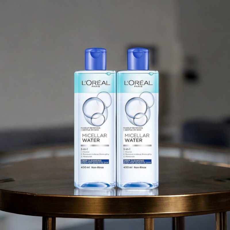 Nước Tẩy Trang L'oreal Paris Micellar Water Deep Cleansing Màu Xanh 400ml