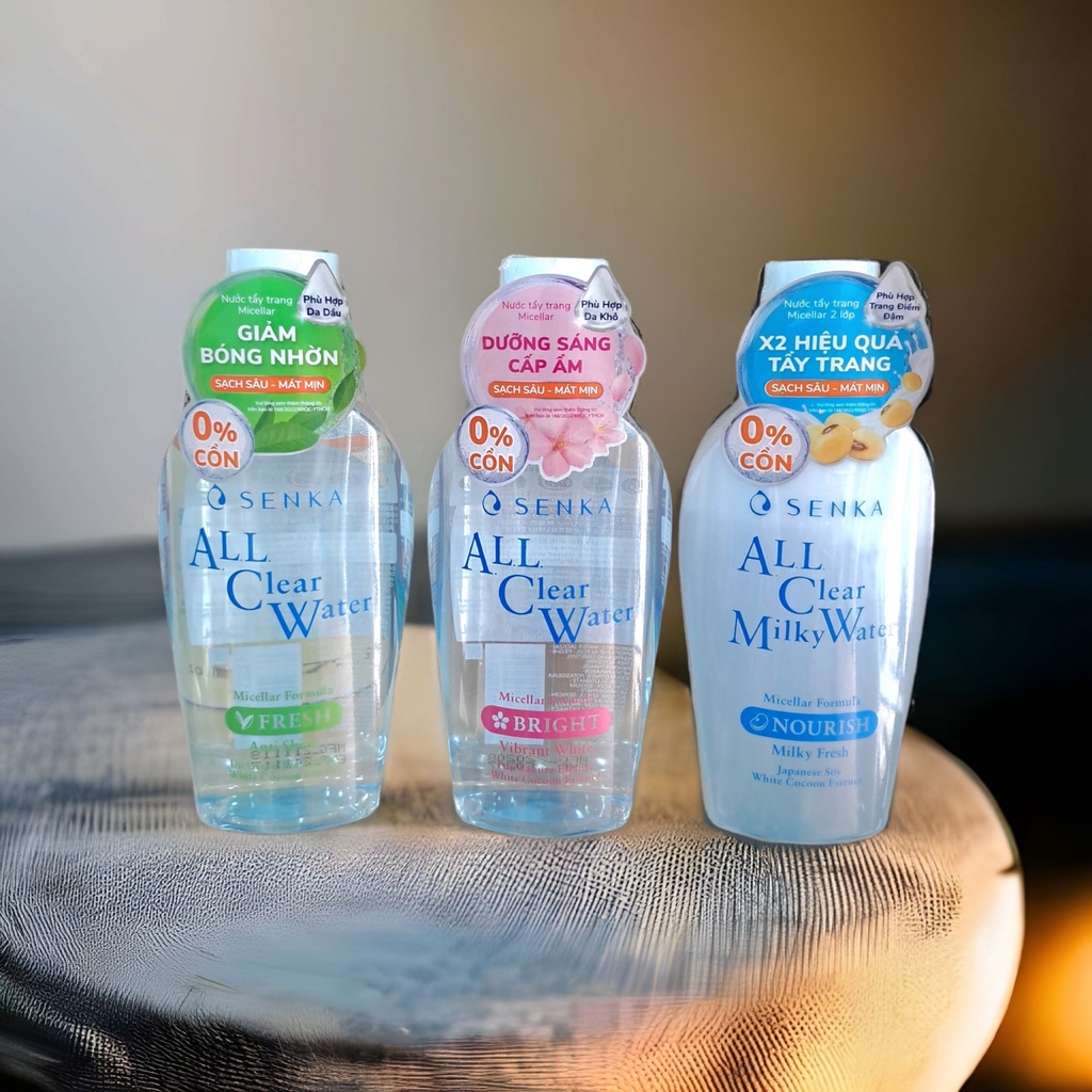 Nước Tẩy Trang Senka All Clear Micellar Fresh Màu Xanh Lá 230ml