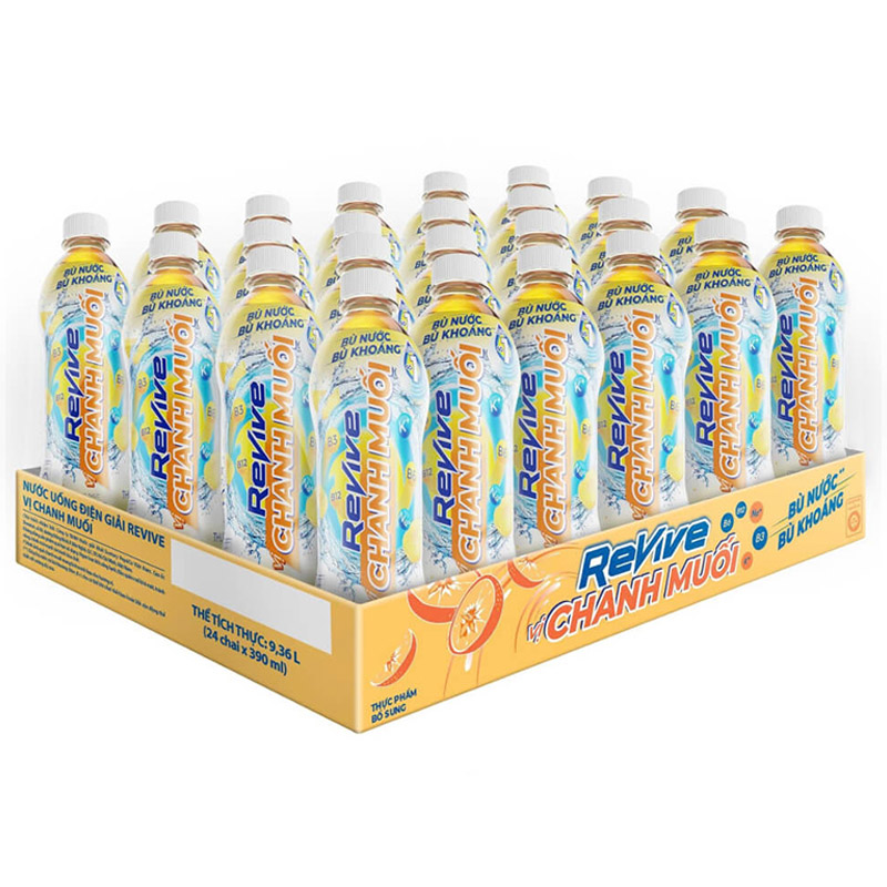 Khám phá Nước Uống Điện Giải Revive Chanh Muối Thùng 24 Chai (390ml/Chai) thuộc nhóm Revive