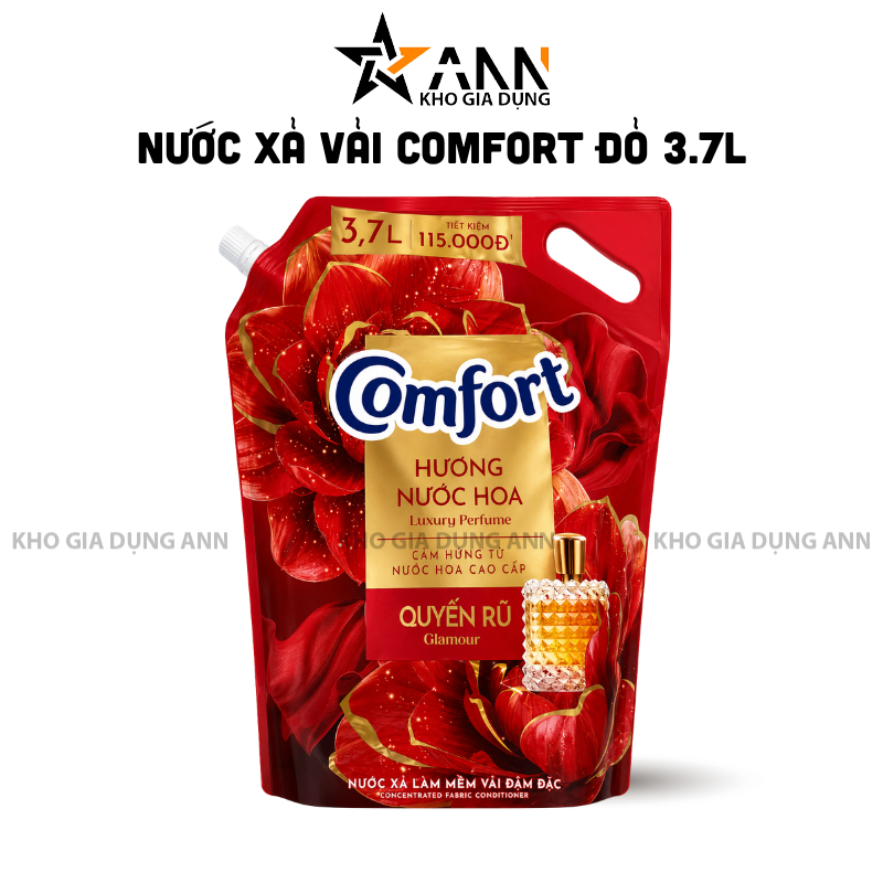Nước Xả Vải COMFORT Hương Nước Hoa Quyến Rũ 3,7 Lít