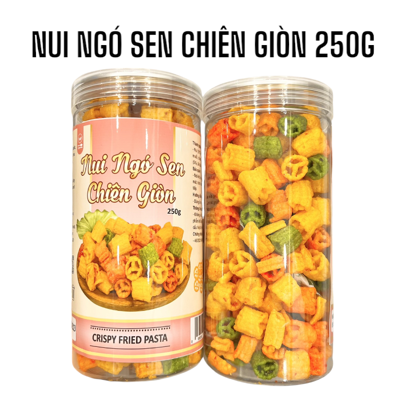 Hình chụp rõ nhãn hộp và màu sắc nui bên trong
