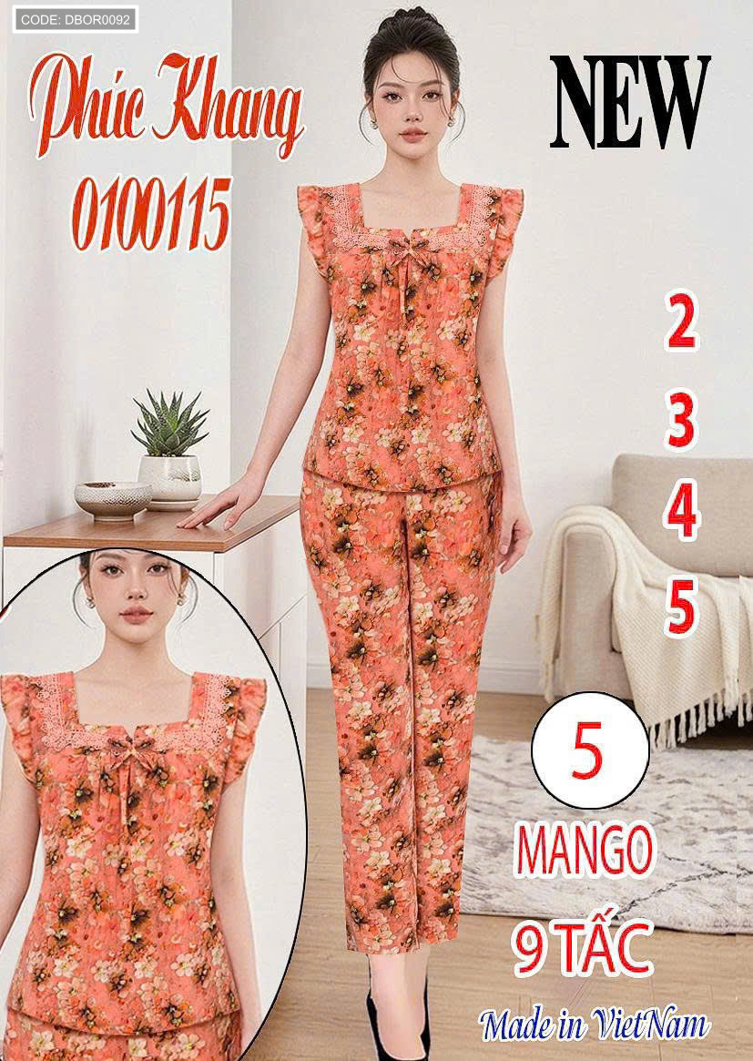 Ảnh mặc thực tế với áo sát nách và quần 9 tấc