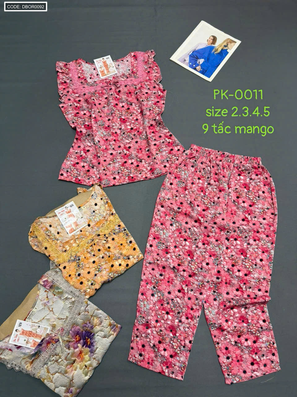 Mẫu màu hồng và quy cách size 2, 3, 4, 5