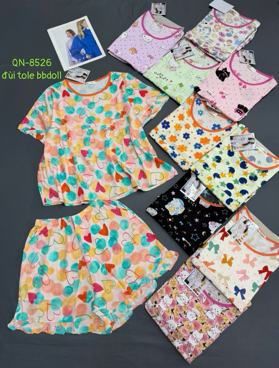 Các lựa chọn họa tiết khác nhau của dòng đùi tole babydoll