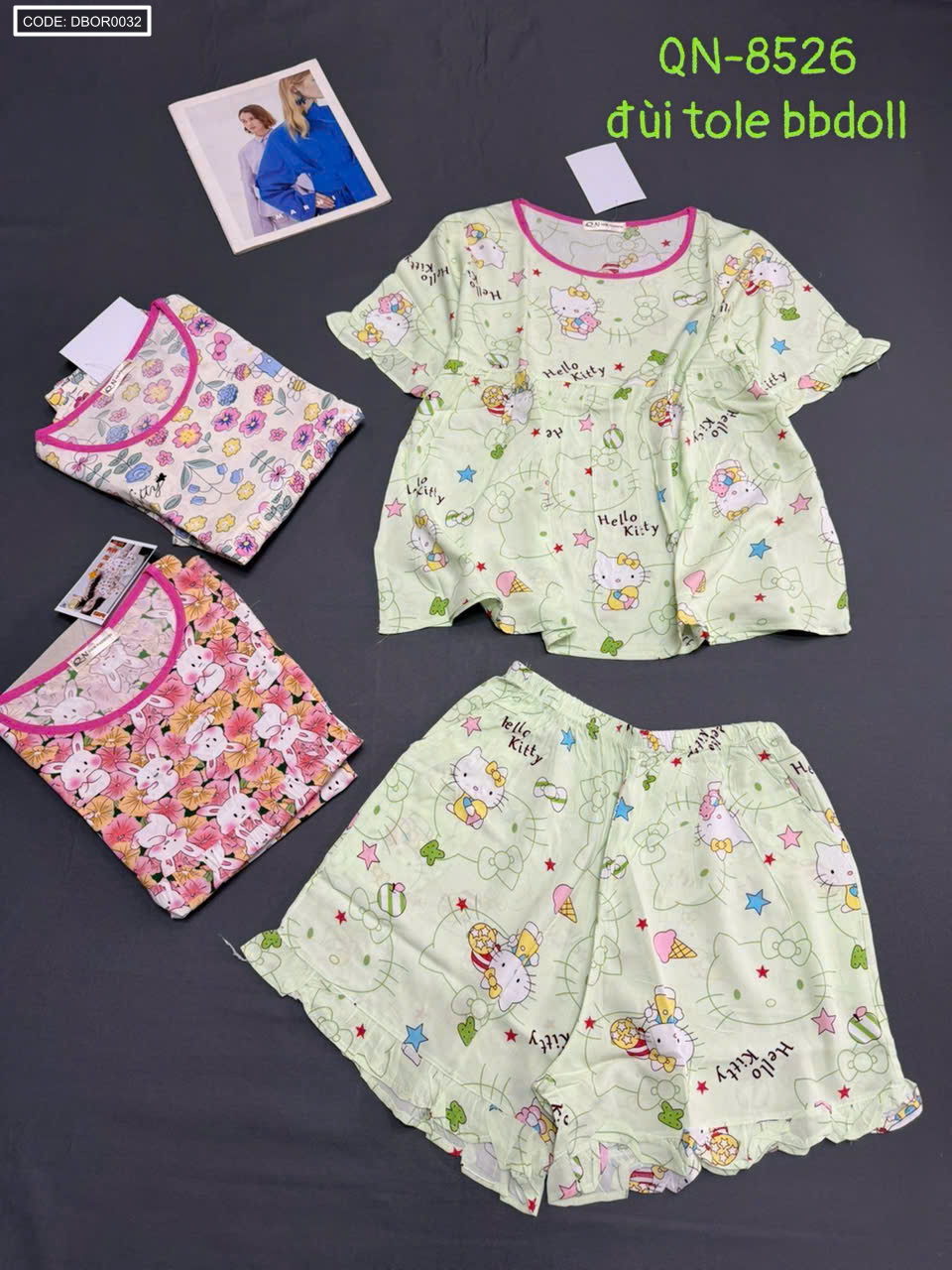 Đồ Bộ Nữ Đùi Tole Babydoll QN-8526 Freesize 40-55kg
