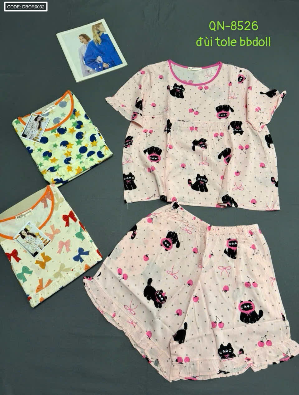 Đồ Bộ Nữ Đùi Tole Babydoll QN-8526 Freesize 40-55kg