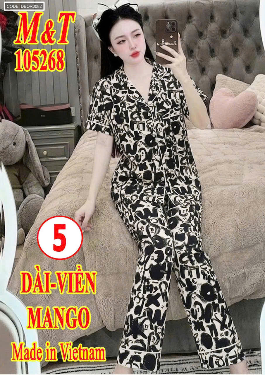 Đồ bộ nữ pijama tay ngắn quần dài Mango