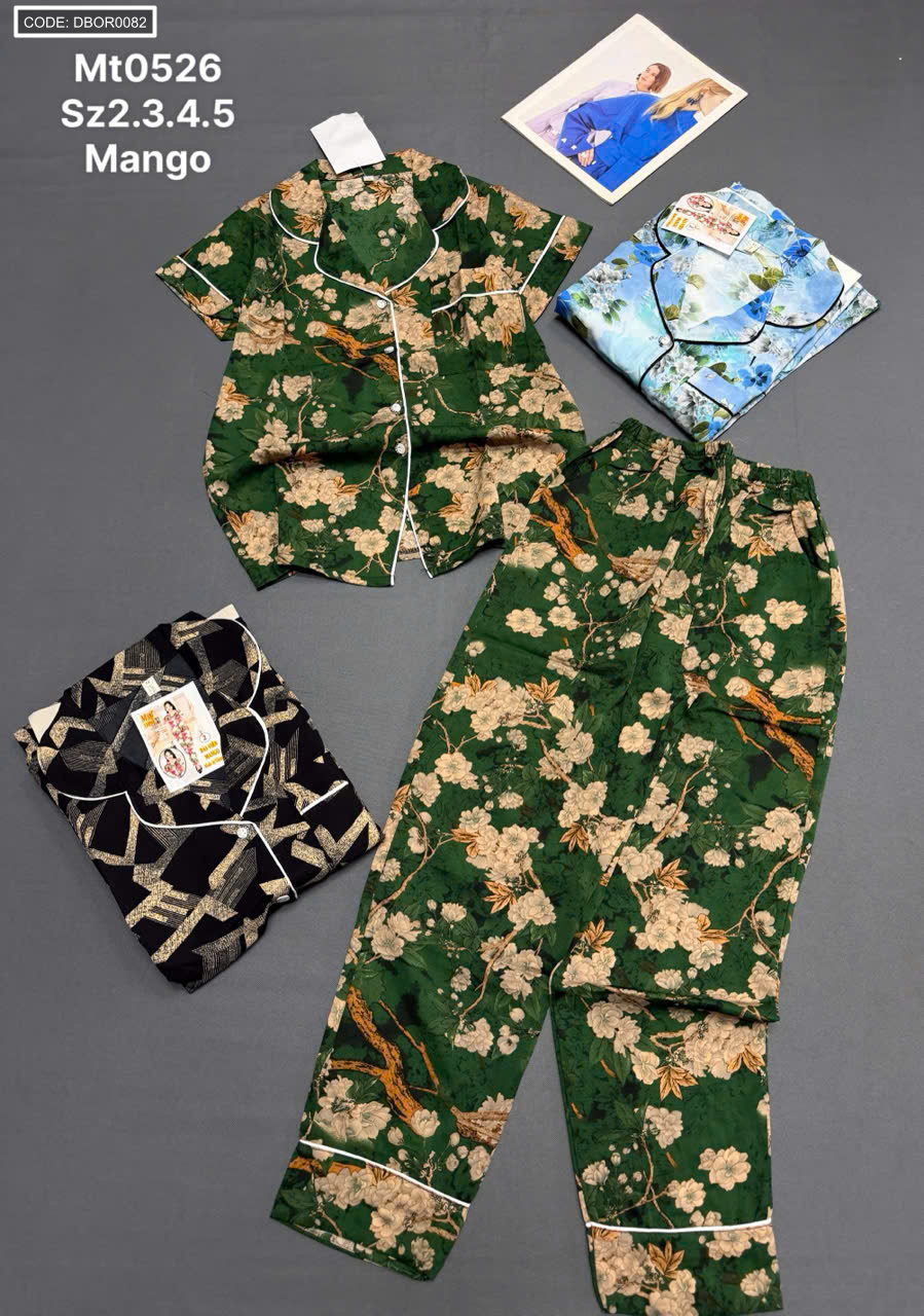 Đồ bộ nữ pijama tay ngắn quần dài Mango