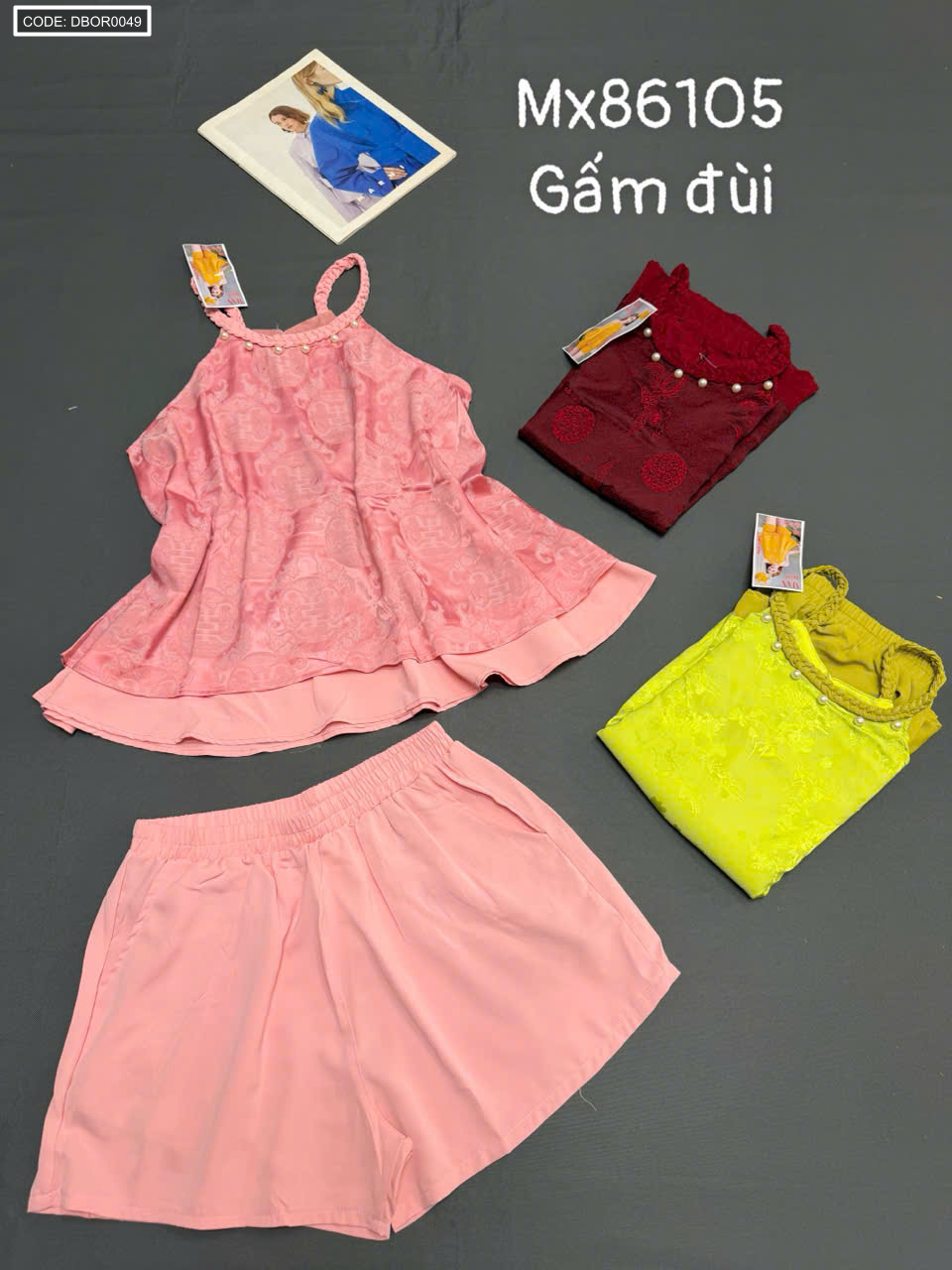 Set áo dáng xòe phối quần đùi freesize