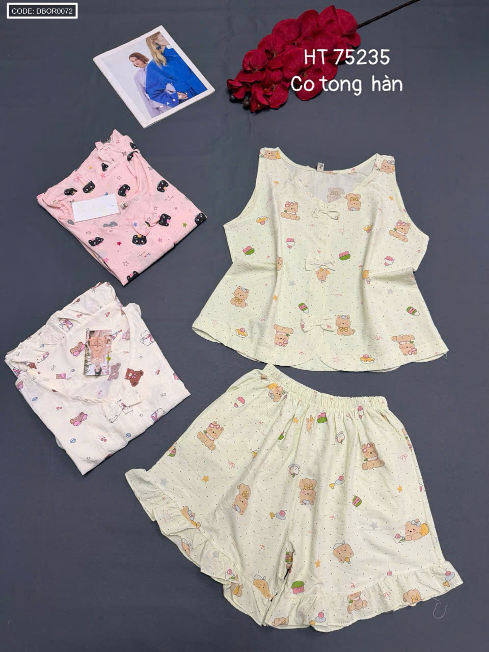 Set áo sát nách dáng xòe nhẹ phối quần ngắn đồng bộ