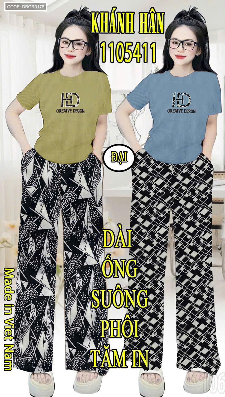 Một số phối màu áo và họa tiết quần của mẫu KH-05411