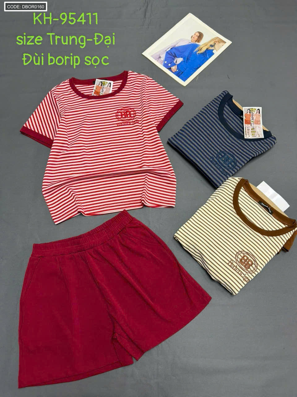 Hình sản phẩm kèm thông tin size Trung-Đại và freesize tham khảo