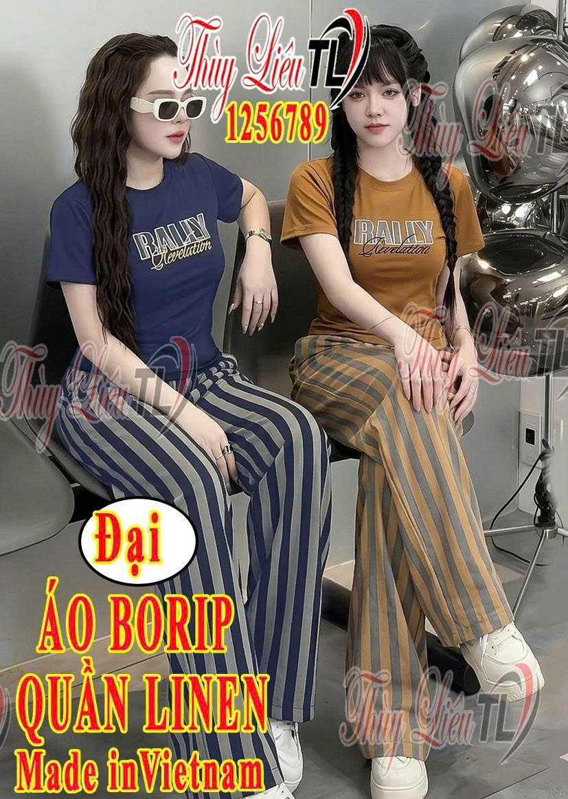 Hình mặc thực tế cho thấy dáng quần suông rộng dễ vận động