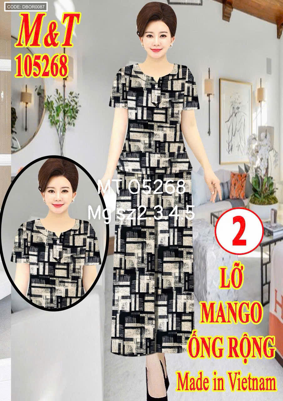 Đồ bộ nữ trung niên ống rộng MT 05268 chất mango