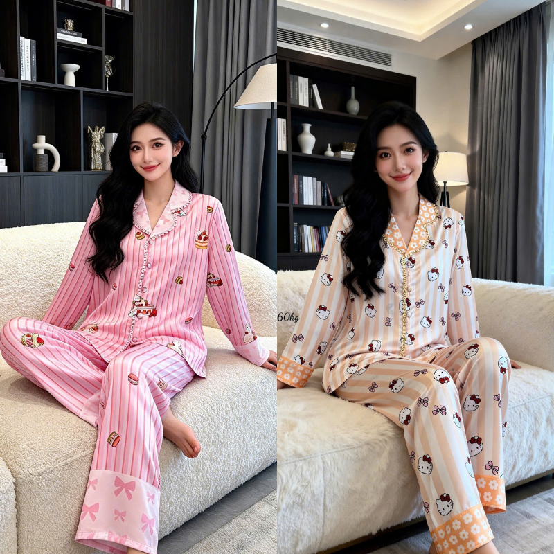 Một số phối màu và họa tiết của bộ pijama nữ