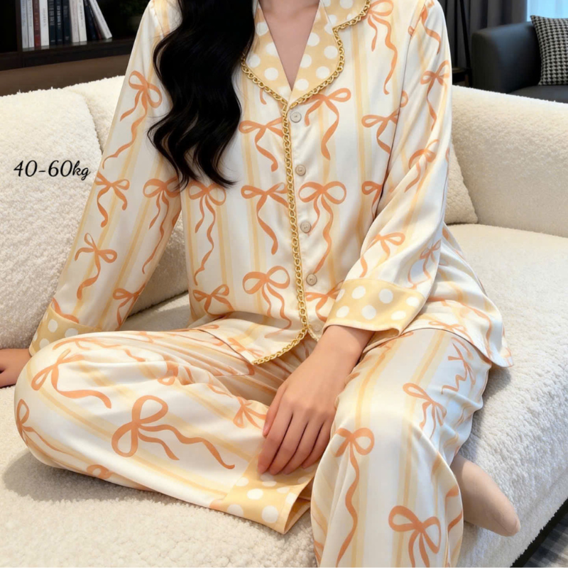 Dáng áo tay dài quần dài mặc nhà kín đáo