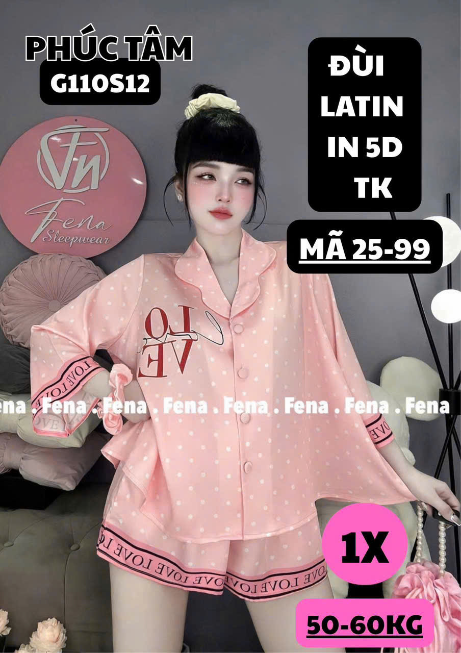 Đồ bộ pijama nữ tay lỡ quần đùi KH 10.15411