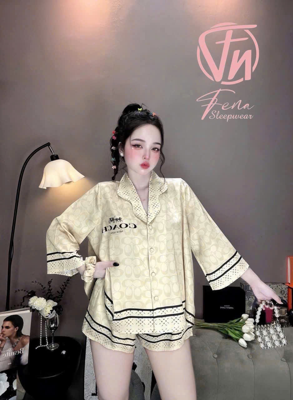 Đồ bộ pijama nữ tay lỡ quần đùi KH 10.15411