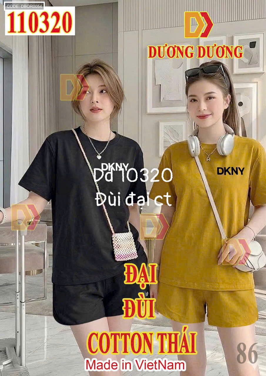 Ảnh mặc thực tế với phom áo tay ngắn và quần đùi đồng bộ