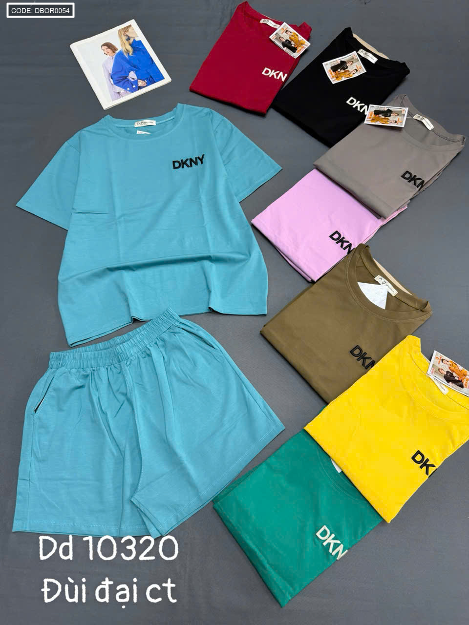 Đồ bộ nữ tay ngắn quần đùi cotton Thái size đại 50-65kg Dd 10320