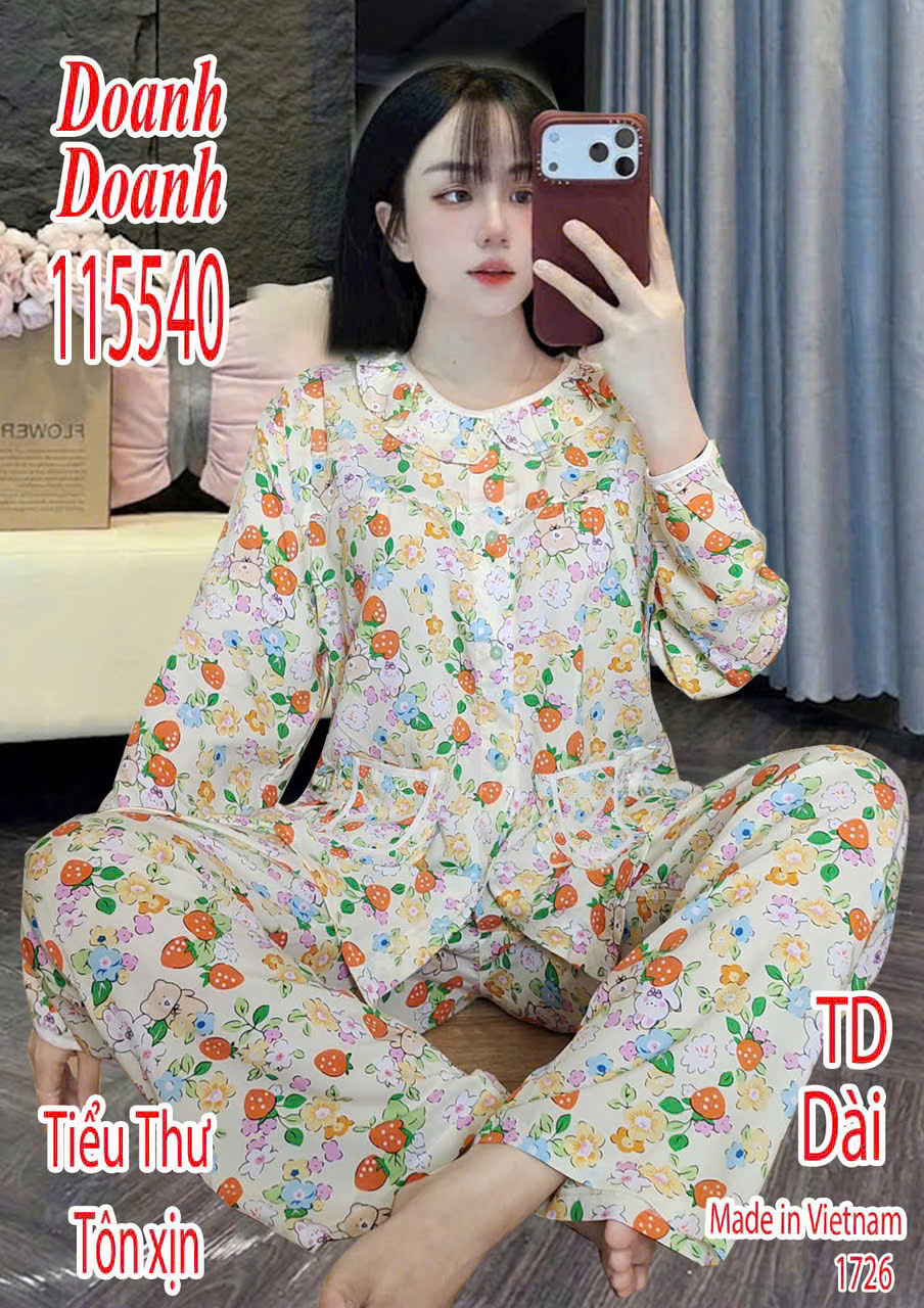 Dáng mặc thực tế của bộ tay dài quần dài