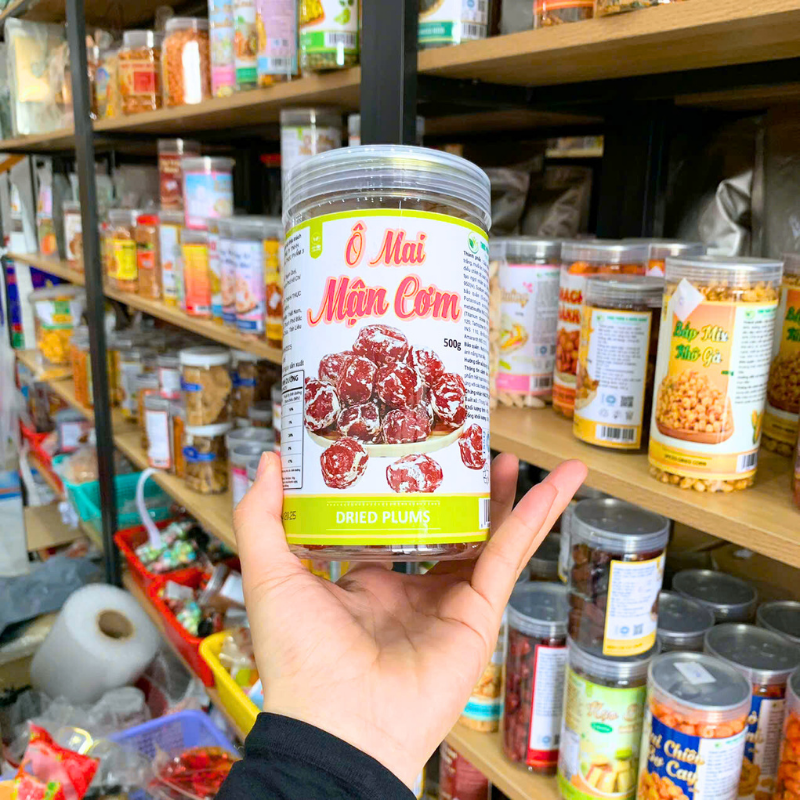 Mặt trước nhãn sản phẩm và khối lượng 500g