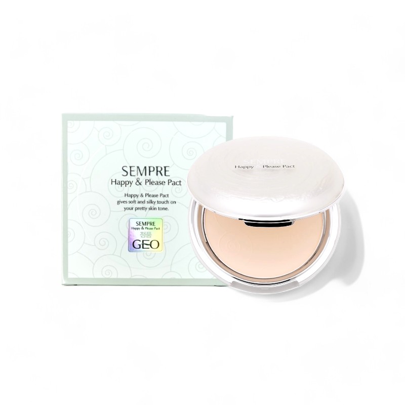 Phấn Phủ GEO Sempre Happy & Please Pact Hàn Quốc 22g (Tone 1) – một lựa chọn đáng tham khảo trong Mỹ phẩm chăm sóc da mặt