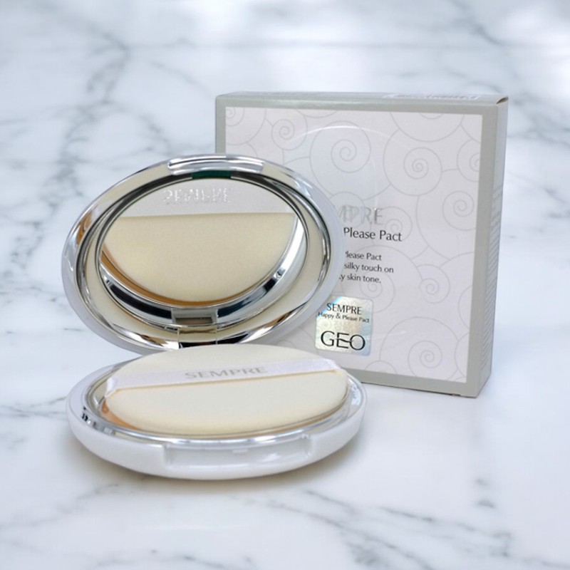 Phấn phủ nén Sempre GEO Happy & Please Pact 22g Tone 1
