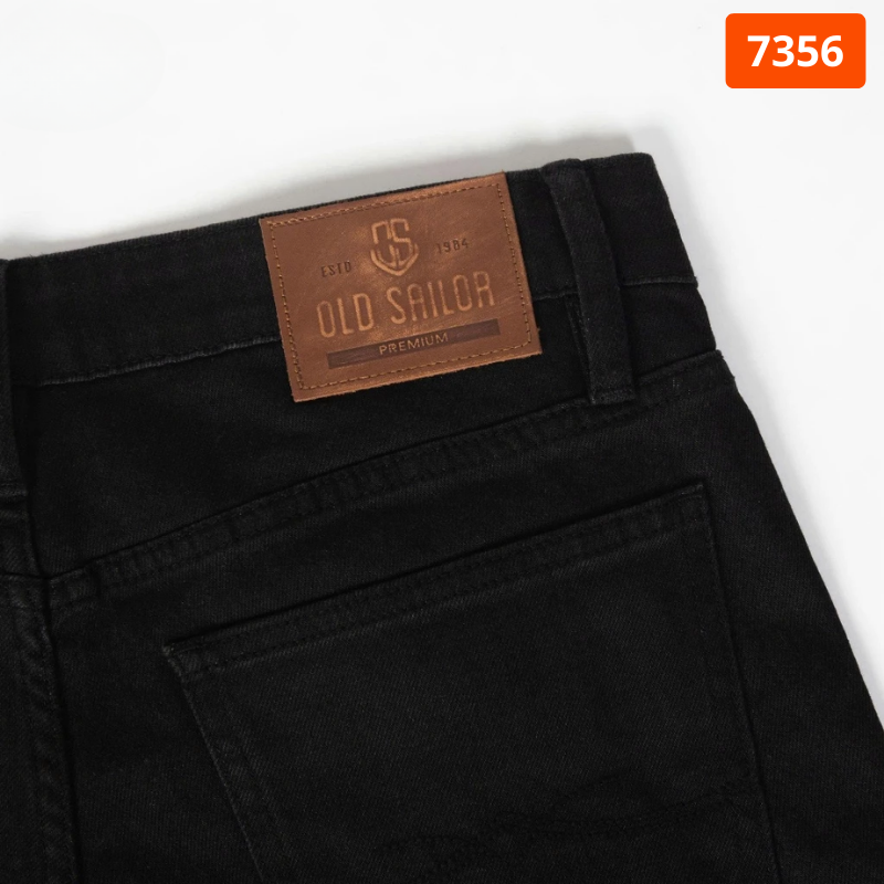Quần jean dài nam form slim-fit deep black 7356