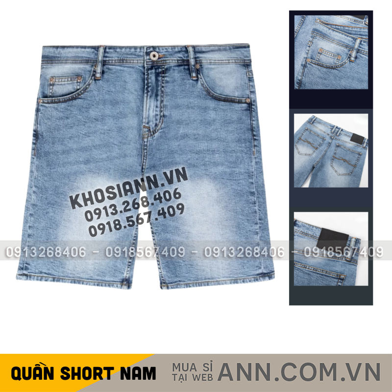 Quần Jean Short Nam Form Slim-fit Old Sailor 7016