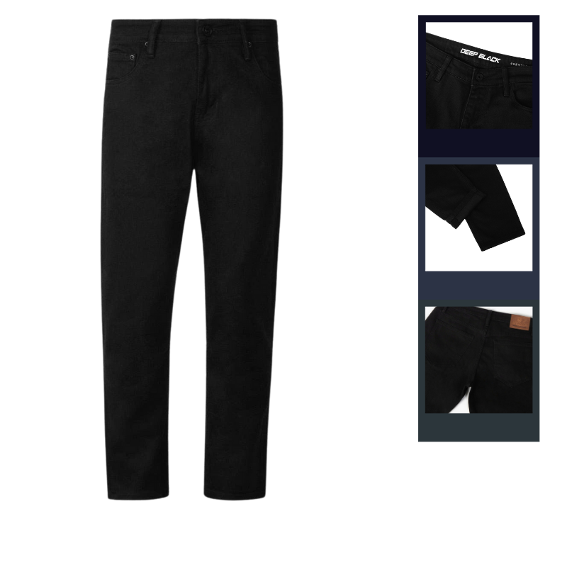Quần Jeans Osl Aeroflex Deep-Black 95cm Jeans - 7356 phù hợp để tham khảo khi chọn quần jean dài nam