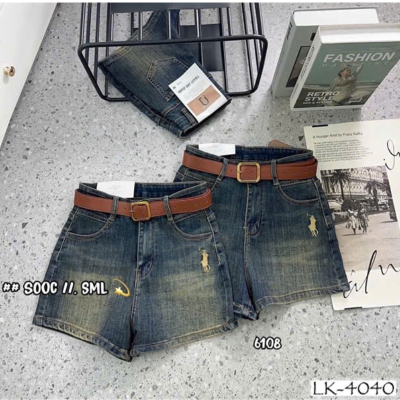 Dáng short jean cơ bản với phom gọn gàng, dễ mặc hằng ngày