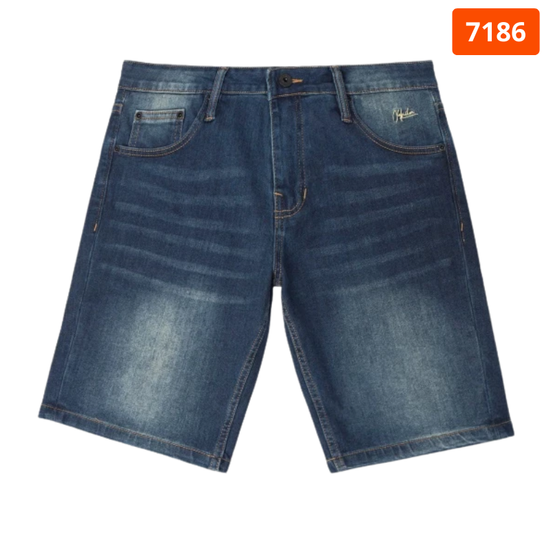 Quần short jeans nam denim slimfit 7186