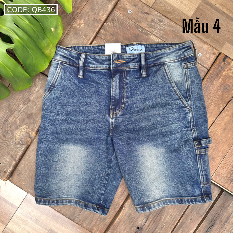 Bề mặt denim xanh wash nhẹ tạo vẻ trẻ trung, năng động