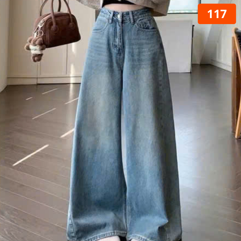 Quần Short Jeans Nữ Dáng Bí Ngô Ống Suông, Vải Dày Mềm Không Co Giãn