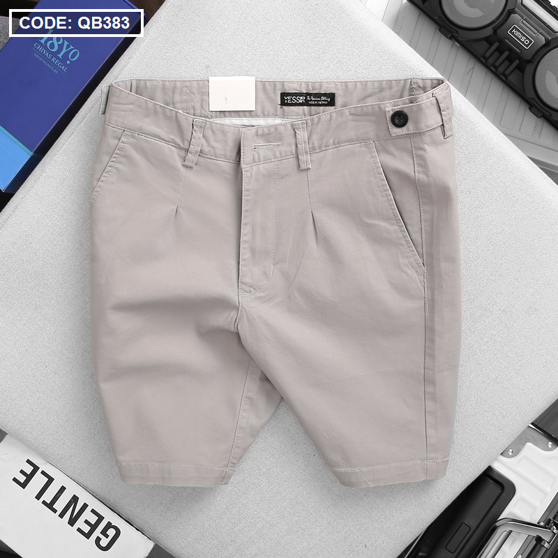 Quần Short Kaki Co Giãn Phối Nút Nam Cao Cấp Size 36