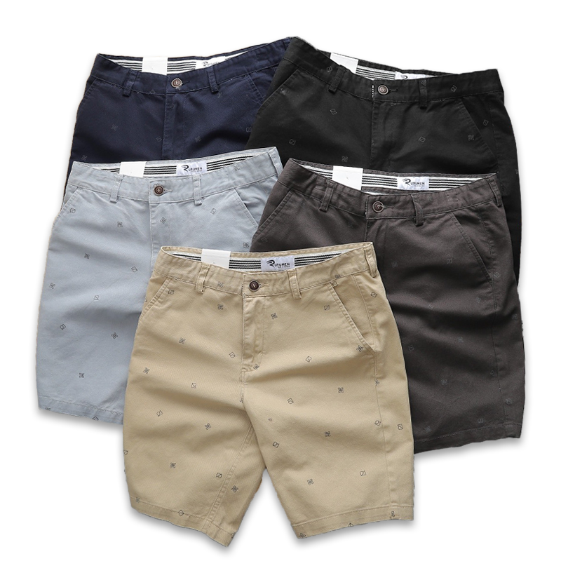 Quần Short Kaki Nam Co Giãn In Họa Tiết Nhí 6 Màu