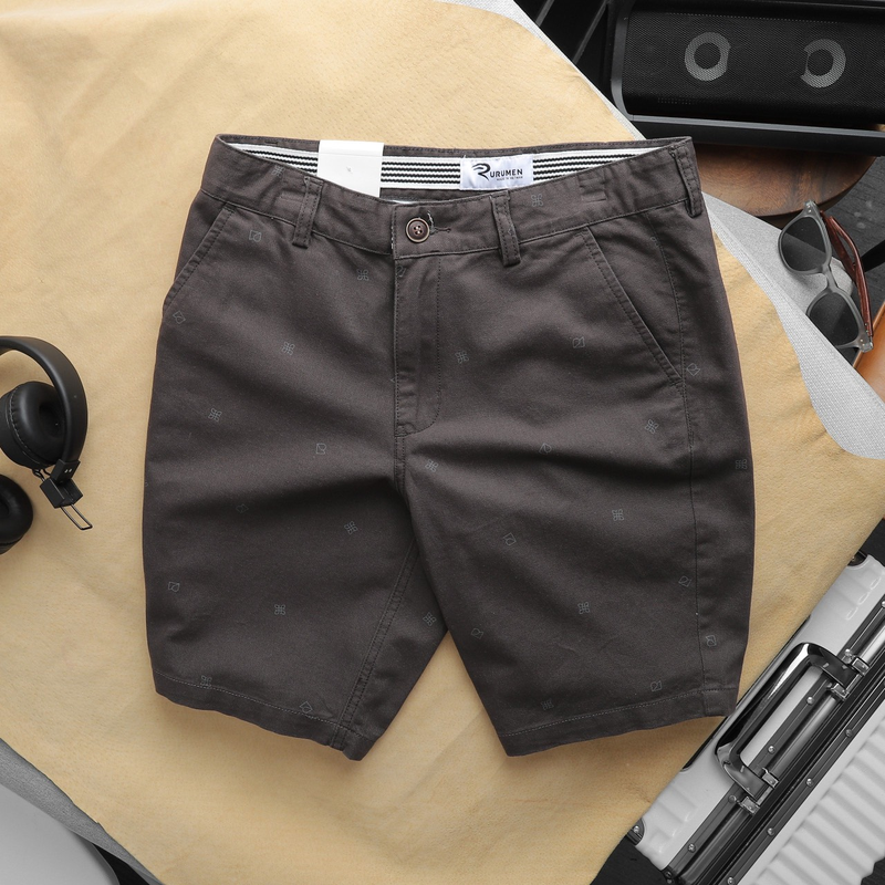 Quần Short Kaki Nam Co Giãn In Họa Tiết Nhí 6 Màu