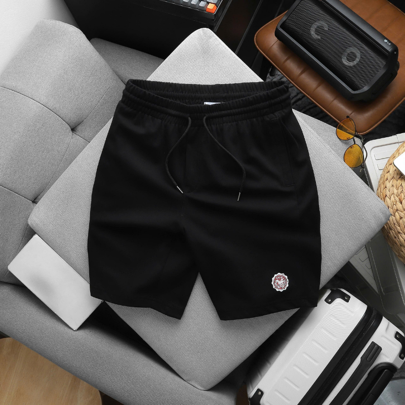 Quần đùi nam vải music phối logo trẻ trung size M - XXL