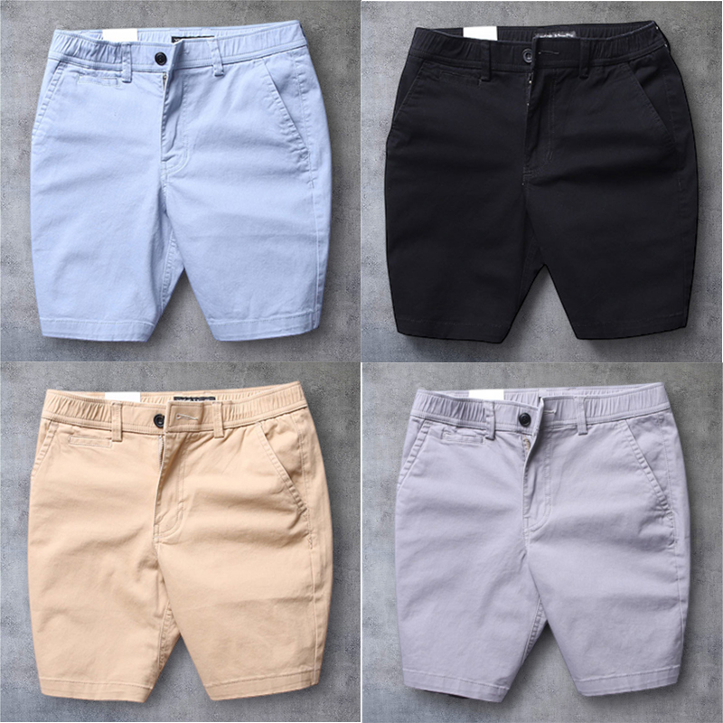 Tổng quan các màu quần short kaki lưng thun.