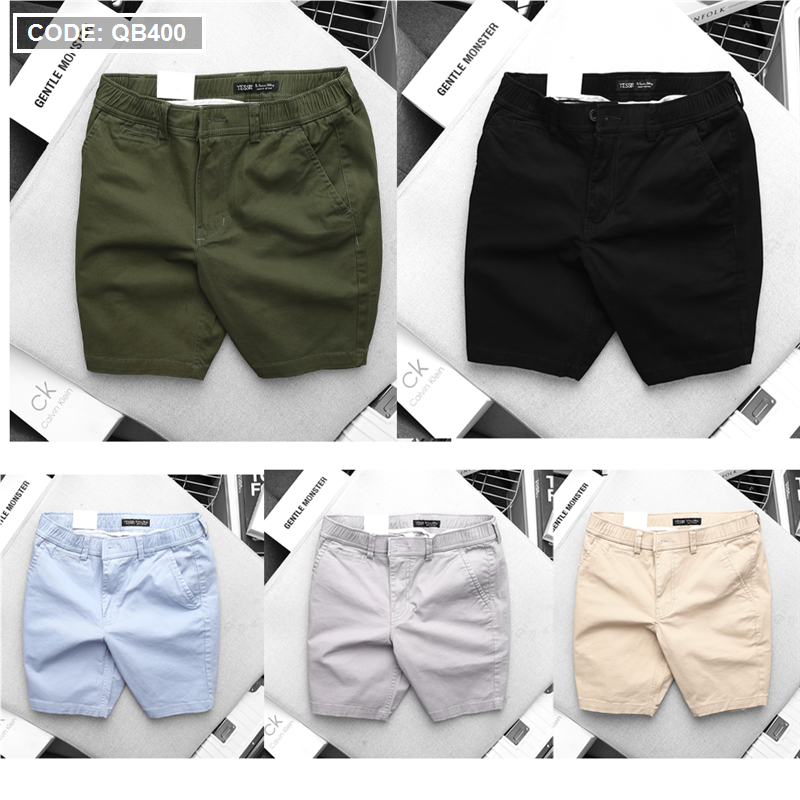 Quần short nam kaki lưng thun co giãn Yessir cao cấp – Size 36