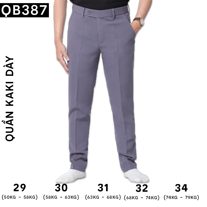 Bảng size 29 đến 34 kèm mốc cân nặng tham khảo